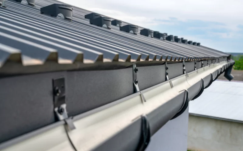 gutter system for metal roof